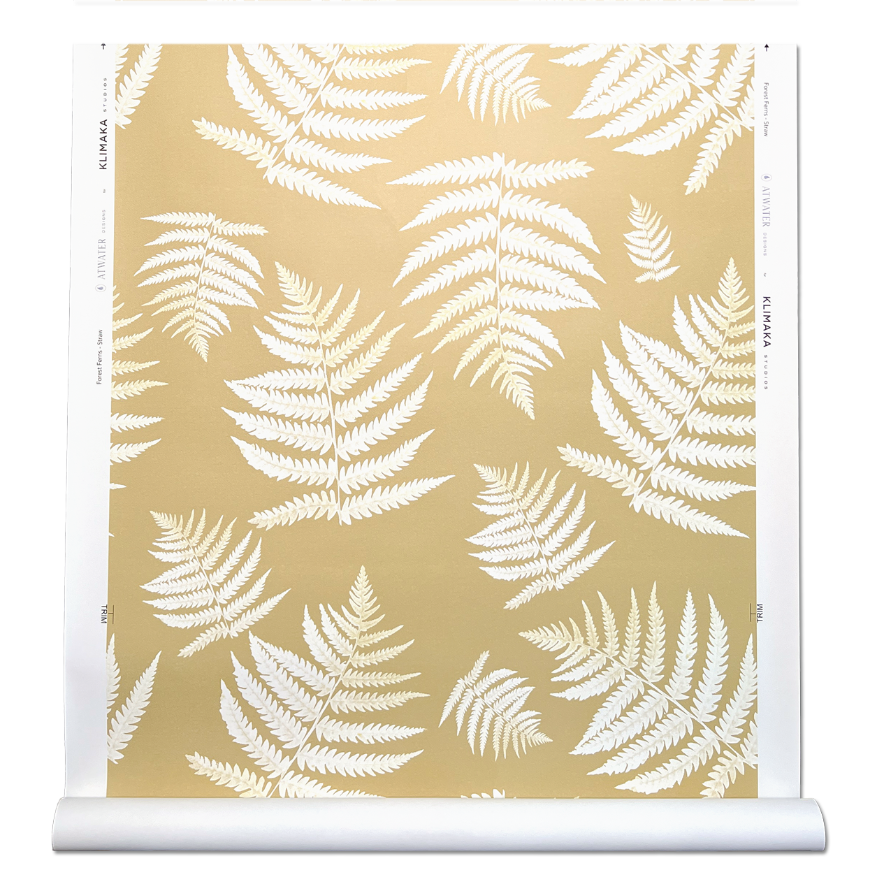 Forest Ferns - Straw Wallpaper