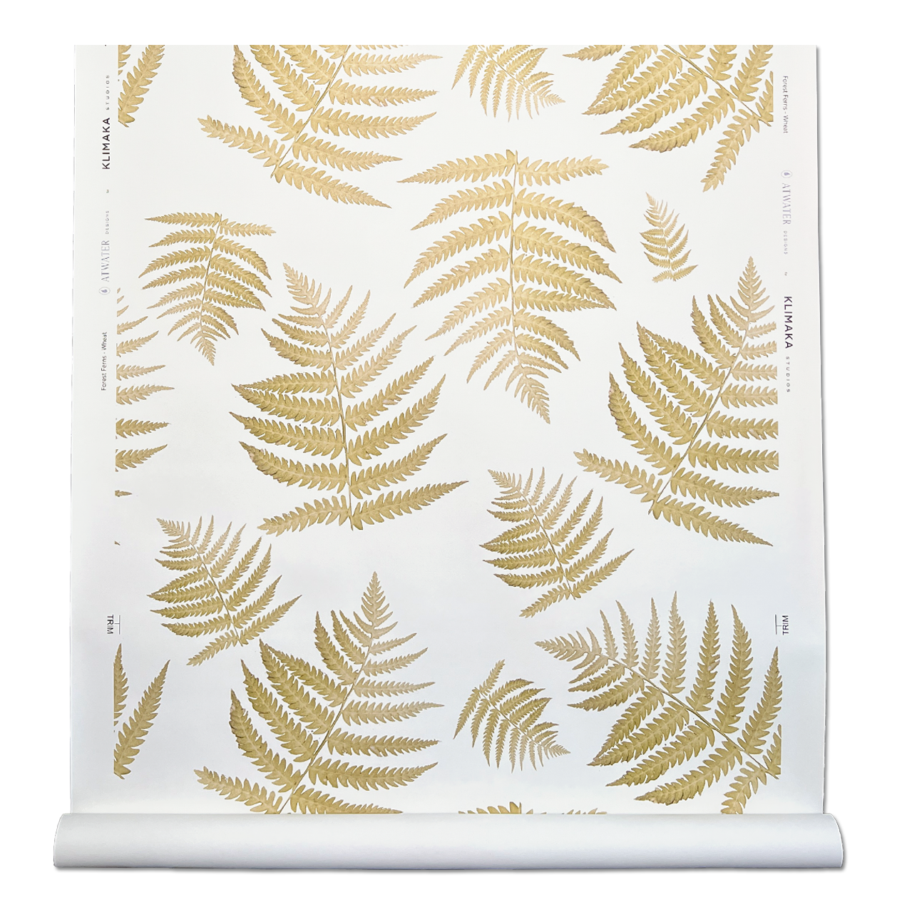 Forest Ferns - Wheat Wallpaper