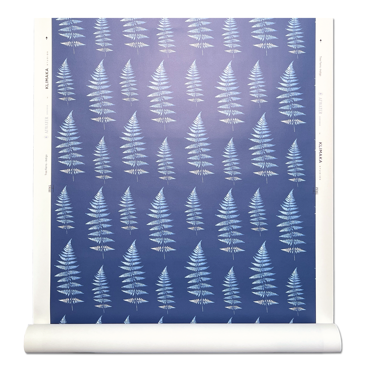 Tree Ferns - Indigo Wallpaper